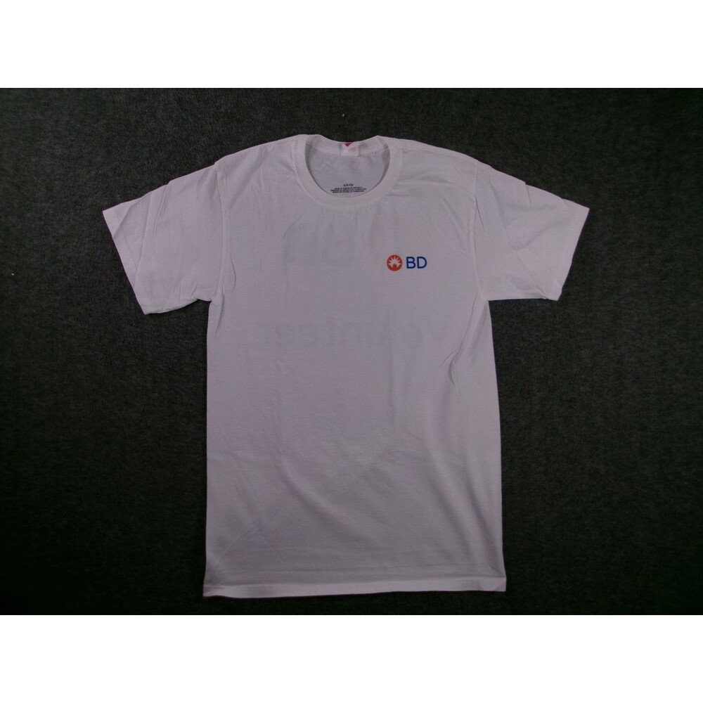 Becton Dickinson Shirt Mens S White BD Volunteer Logo Short Sleeve Tee Crew